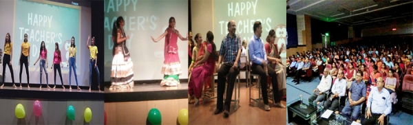 छात्राध्यापिकाओं ने अपने शिक्षकों के लिये म्यूजिकल चेयर और एकाभिनय प्रतियेागितायें का आयोजन