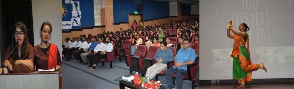 आचार्य कालू कन्या महाविद्यालय में आयोजित फे्रशर्स पार्टी कार्यक्रम का आयोजन